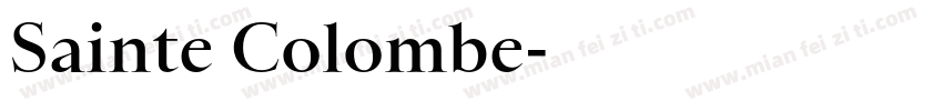 Sainte Colombe字体转换